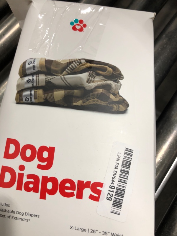 Photo 1 of Pet Parents® Washable Dog Diapers (3pack) + Extendrs® of Durable Doggie Diapers, Premium Dog Diapers Female & Male (X-Large, Oxford)