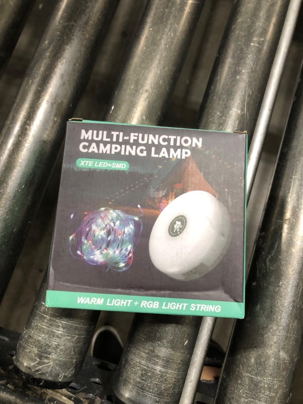 Photo 1 of Camping String Lights,Camping Essentials Gear 32.8FT Lamp Lights Waterproof, 4 in 1 Outdoor String Lights with 8 Modes for Awn Tent Yard Garden Hiking Travel Decoration and Holiday Christmas Gift