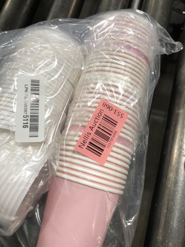 Photo 1 of Purhapfre 40 Pcs 12 oz Pink Disposable Coffee Cups with Lids Hot Pink Light Pink Gradient Paper Cups for Hot and Cold Beverage Water Juice Coffee Tea Party Wedding Bride Shower Supplies