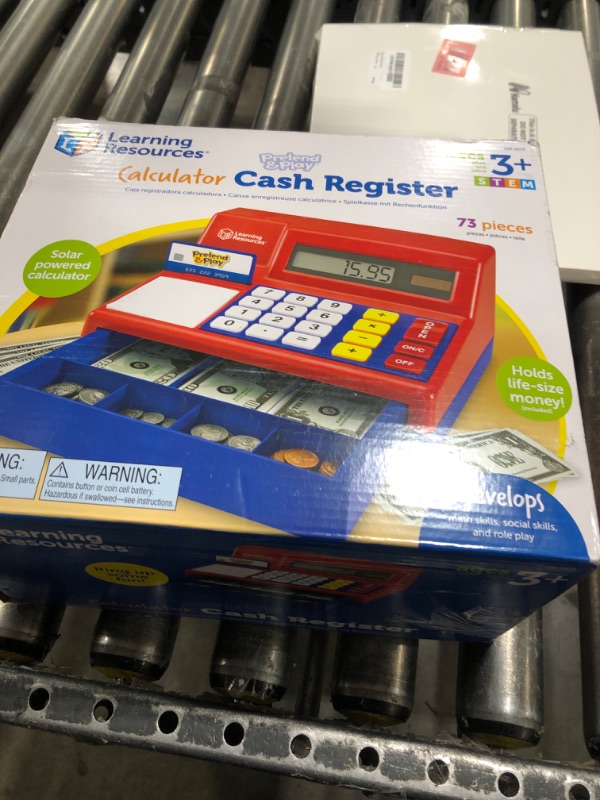 Photo 1 of Learning Resources Pretend & Play Calculator Cash Register - 73 Pieces, Ages 3+ Develops Early Math Skills, Play Cash Register for Kids, Toy Cash Register, Play Money for Kids