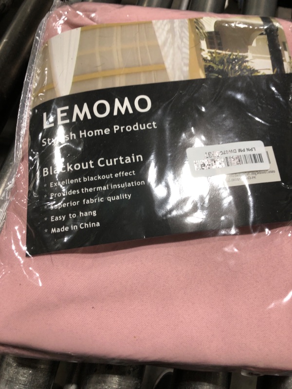 Photo 1 of LEMOMO Blackout Curtains 52 x 63 inch/Pink Curtains Set of 2 Panels/Thermal Insulated Room Darkening Bedroom Curtains