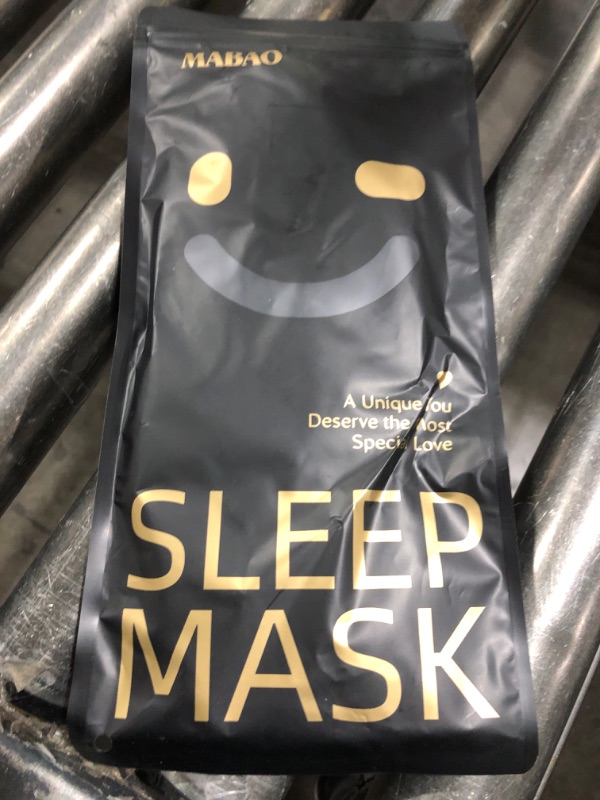 Photo 1 of MABAO Sleep Mask for Side Sleeper, Eye Mask for Sleeping Women Men, 3D Contoured Cup No Eye Pressure 100% Light Blocking Sleeping Mask with Adjustable Strap Night Blindfold Flight, Travel, Nap, Blue