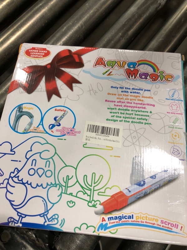 Photo 1 of Water Doodle Mat Kids Toys, 40 X 30 Inch Large Water Painting Drawing Mat, Toddler Toys for Age 3 4 5 6 7 Year Old Girls Boys Birthday Gift, Mess Free Coloring Painting Learning Toys