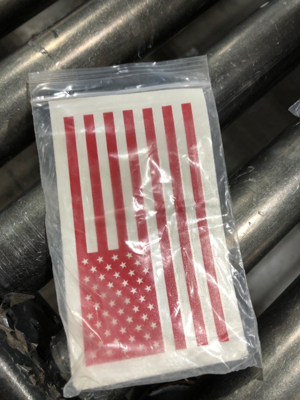 Photo 1 of American US Flag [Pick Color/Size] Vinyl Decal Sticker for Laptop/Car/Truck/Window/Bumper (5in x 2.8in, Matte Red)