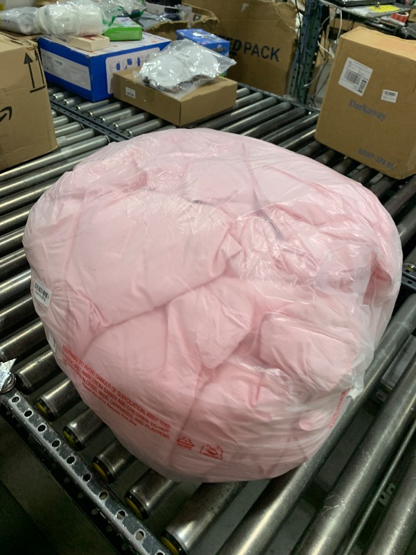 Photo 1 of Cosybay Feather and Down Fiber Comforter King Size, Fluffy Duvet Insert King, All Season Cotton Cover Luxury Hotel Bed Comforter with Corner Tabs (Pink,106"x90")