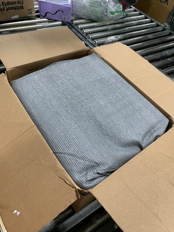 Photo 1 of FLY HAWK Rectangle Patio Sun Shade Sail Canopy, 12' x 20' Patio Sunshade Cover Canopy - Durable Fabric Cloth for Outdoor Garden Yard Pond Pergola Sandbox Deck Courtyard - Gray Color (12' x 20' Gray)