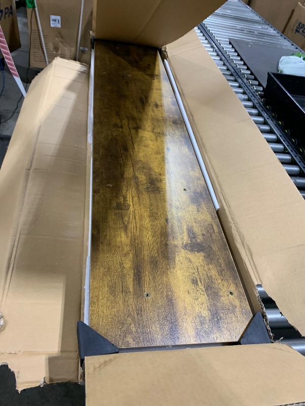 Photo 1 of Claiks Standing Desk with Keyboard Tray, Standing Desk Adjustable Height, 55 Inches, Rustic Brown