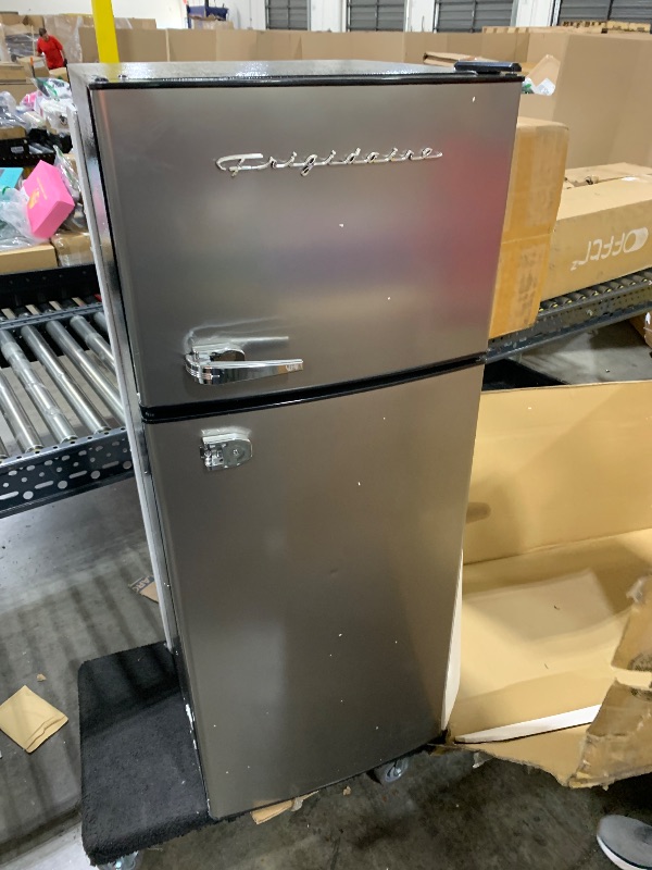 Photo 1 of Frigidaire, 2 Door Apartment Size Refrigerator/Freezer Combo, 7.5 cu ft, Platinum Series, Stainless, 23" D x 21.5" W x 55.5" H