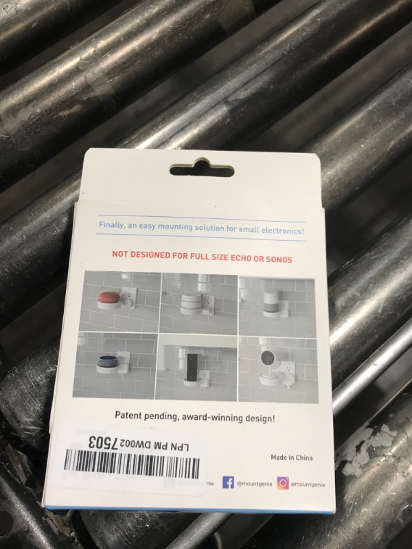 Photo 1 of The Easy Outlet Shelf by Mount Genie - Works With All Outlets - 60 Second Install - Hidden Cord Cable Storage - Perfect Google Home Mount, Nest Wifi Mount, for Cameras, Voice Assistants, and More
