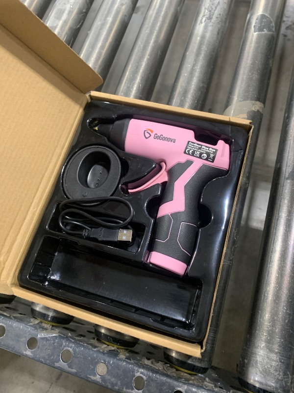 Photo 1 of Cordless Hot Glue Gun, GoGonova 15s Fast Preheating 5Ah Built-in Battery Hot Melt Glue Gun