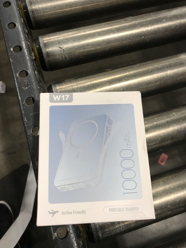 Photo 1 of Magnetic Portable Charger with Built in Cable, 10000mAh Power Bank, 20W Fast Charging for Magsafe Battery Pack, Slim Travel Essential Battery Pack with LED Display, Compatible with iPhone 16/15/14/13