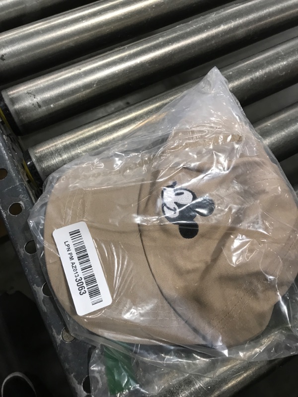 Photo 1 of Cartoon Baseball Cap Embroidery and Printing Sun Hats Men Women Hip Hop Baseball Hat for Outdoor Sports Decoration (Khaki)