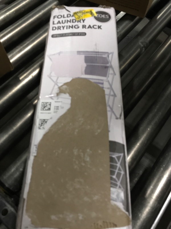 Photo 1 of ZOES HOMEWARE 2024 Enhanced Clothes Drying Rack | Foldable Drying Rack Clothing for Laundry | Small Collapsible Portable Dryers for Laundry | Use for Indoor & Outdoor | White 37.5"x29"x12"