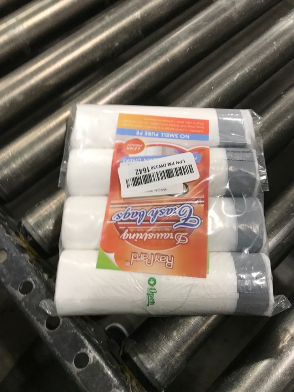 Photo 1 of 5 Gallon 80 Counts Strong Drawstring Trash Bags Garbage Bags by RayPard, Small Plastic Bags, Trash Can Liners for Home Office Kitchen Bathroom Bedroom, White Waste Basket Liners (White)