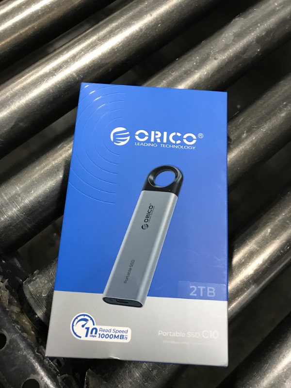 Photo 1 of ORICO 2TB External SSD Up to 1050MB/s, Hanging Hole Design Portable Solid State Drive, USB C&A 2 in 1 Cable, Reliable Storage for Type-C Smartphone, Tablets, Laptops - C10