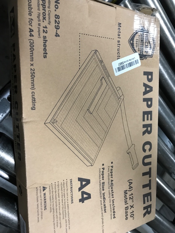 Photo 1 of ISDIR 12-Inch Guillotine Paper Cutter, 12 Sheet Capacity, Blade Lock & Magnetic Guide, Heavy-Duty Metal Base for Precision Cutting of Cardstock, Photos, and Crafts - Ideal for Home & Office