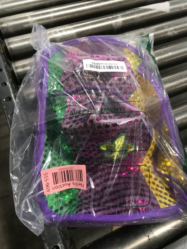 Photo 1 of Funny World Mardi Gras Hat Light up Cowboy Cowgirl Hats, One Size, Green Purple Gold