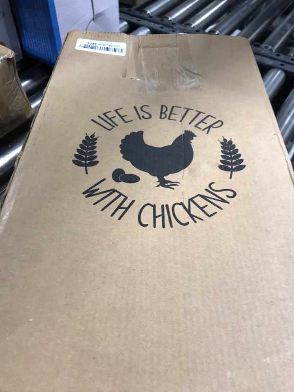 Photo 1 of ?Tgeyd Chicken Feeder and Chicken Waterer Set (3 Gallon/26 Pounds) - Hanging Automatic Chicken Feeder No Waste - Chicken Coop Accessories - Poultry Waterer