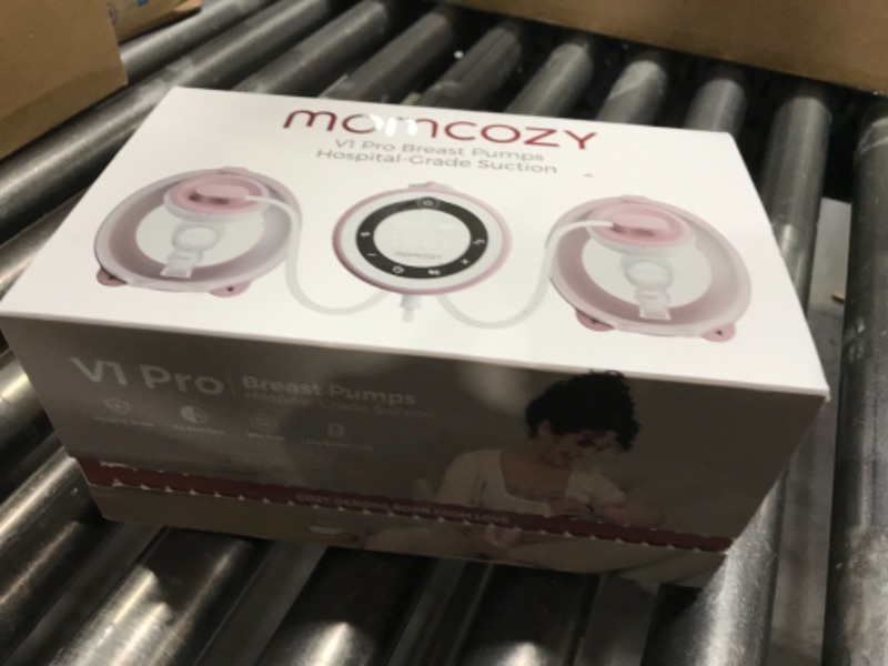 Photo 1 of Momcozy Breast Pump Hospital-Grade, Hands-Free & Portable Wearable Pump with 3 Modes|15 Levels, Equipped with Leak-Proof DoubleFit Flange, Deep Pink