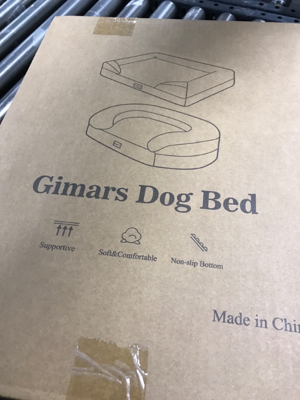 Photo 1 of Gimars XL Orthopedic Dog Bed, 3.7in Ultra Soft Thick Egg Foam, 28D Crate Foam Washable Cover, Waterproof Lining Supportive Half-Round for Large Seniors Dogs 44x32.6x7.7in