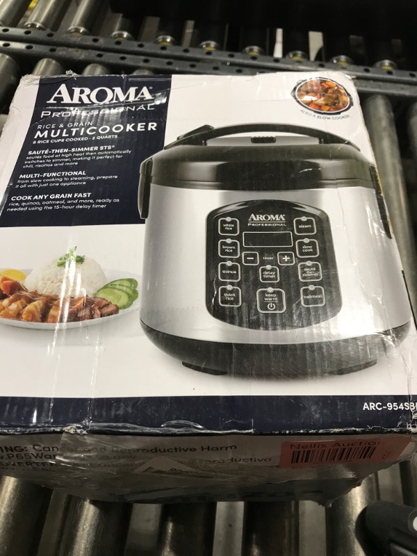 Photo 1 of AROMA Professional Digital Rice Cooker, Multicooker, 4-Cup (Uncooked) / 8-Cup (Cooked), Steamer, Slow Cooker, Oatmeal Cooker, STS, Auto Keep Warm, 2 Qt, Stainless Steel Exterior, ARC-954SBD