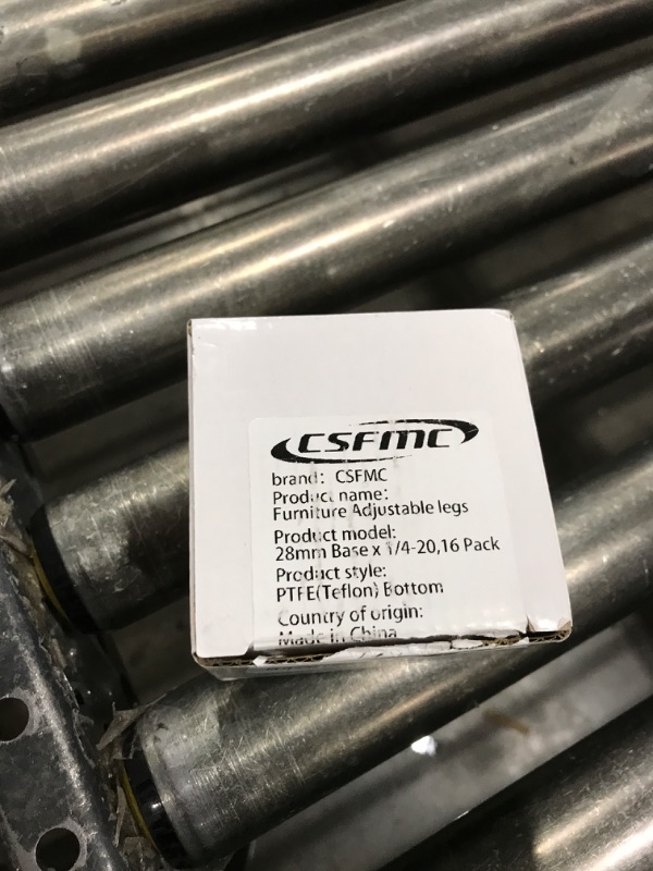 Photo 1 of CSFMC Furniture Leveler PTFE(Teflon) Bottom(28mm Base 1/4-20,16 Pack),Threaded Shank Adjust Pads,Table/Chair/Cabinet/Sofa Medium Adjustable Legs Leveling,Nuts Installation and Floor Protection