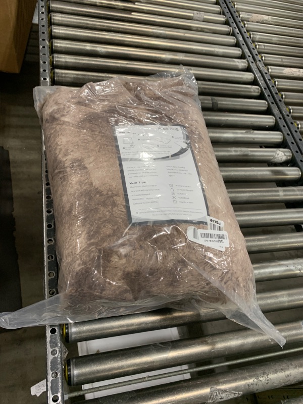 Photo 1 of FinRe?c 6x9 Feet Brown Rugs for Living Room Bedroom, Large Plush Fluffy Shag Area Rug