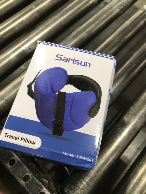 Photo 1 of SARISUN Travel Pillows for Airplanes, Neck Pillow with Eye Mask for Sleeping Long Flights, Travel Pillow for Car Road Trip, Car Headrest, FSA HSA Eligible Approved Travel Accessories, Black