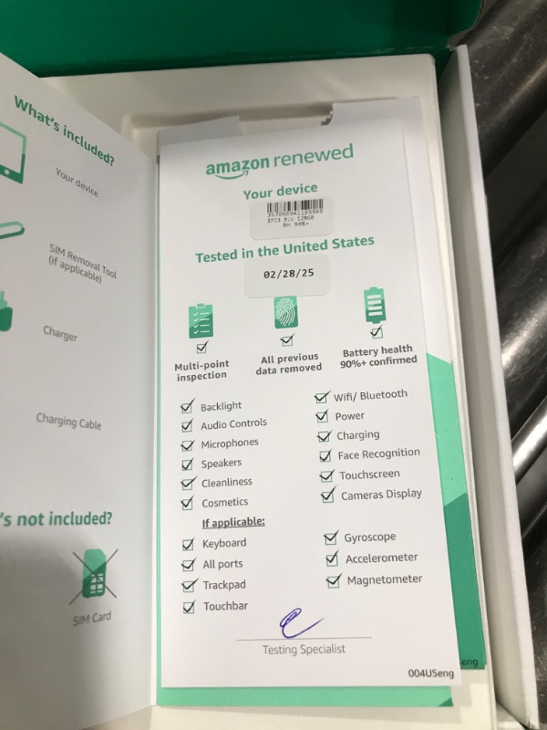Photo 1 of Apple iPhone 13, 128GB, Blue - Unlocked (Renewed Premium)