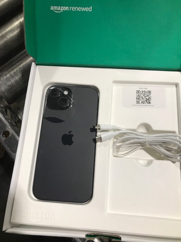 Photo 1 of Apple iPhone 15, 128GB, Black - Unlocked (Renewed Premium)