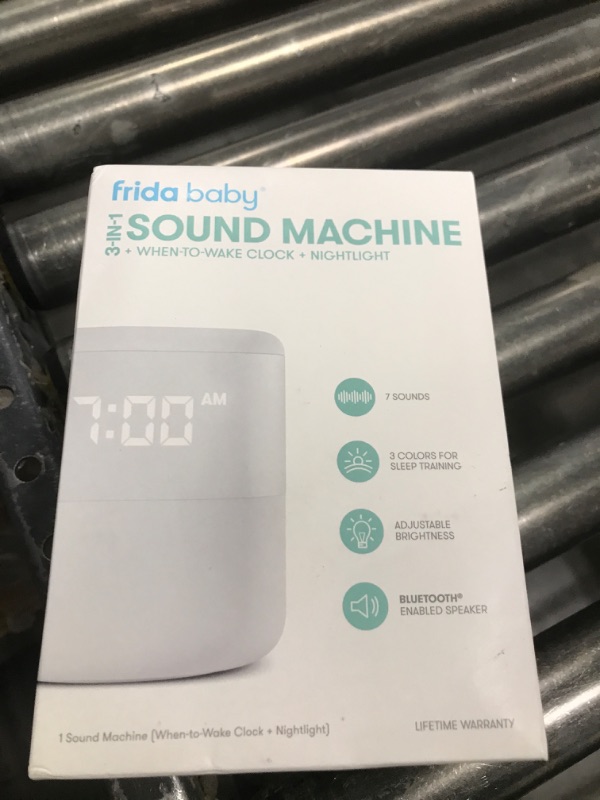 Photo 1 of Frida Baby 3-in-1 Alarm Clock + Sound Machine + Nightlight | Wake Up Light Sunrise Alarm Clock, White Noise Soother, Sleep Trainer, Nursery + Toddler + Kids Bedroom (Bluetooth)
