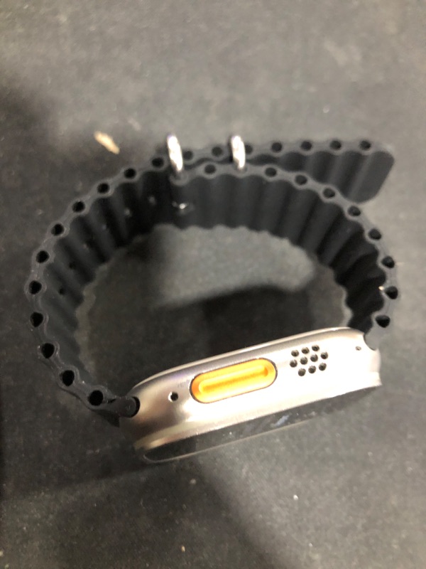 Photo 1 of Apple Watch Ultra [GPS + Cellular 49mm] Titanium Case with Midnight Ocean Band, One Size (Renewed Premium)