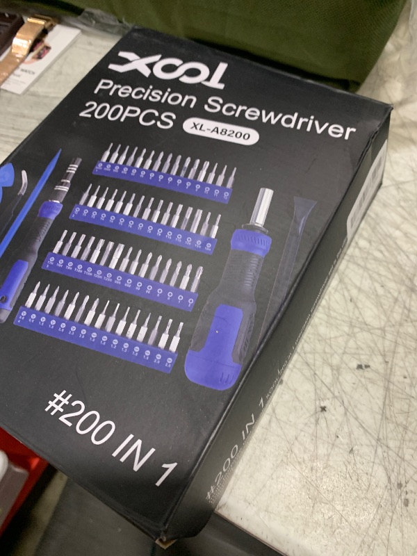 Photo 1 of XOOL 200 in 1 Precision Screwdriver Kit, Electronics Repair Tool Magnetic Driver Kit with 164 Bits, Flexible Shaft, Extension Rod for Computer, iPhone, Laptop, PC, PS4, Xbox, Nintendo