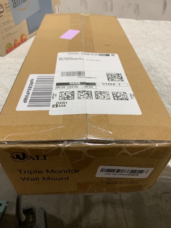 Photo 1 of WALI Triple Monitor Wall Mount for 17 to 32 Inch, Computer Monitor Arm for 3 Screens, Swivel Tilt Wall Mount with Mounting Holes 75x75/100x100mm, Per Arm Holds Up to 15.4lbs (013ARM), Black