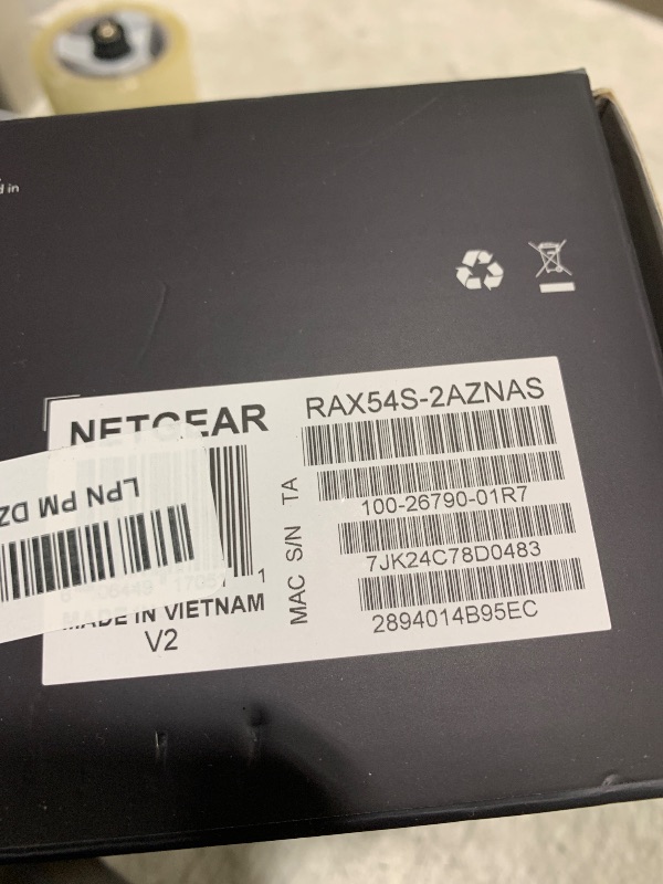 Photo 1 of NETGEAR Nighthawk 6-Stream Dual-Band WiFi 6 Router (RAX54S) – Security Features, AX5400 Wireless Speed, Up to 5.4 Gbps, Covers up to 2,500 sq. ft., 25 Devices - 1-Year Armor Subscription Included