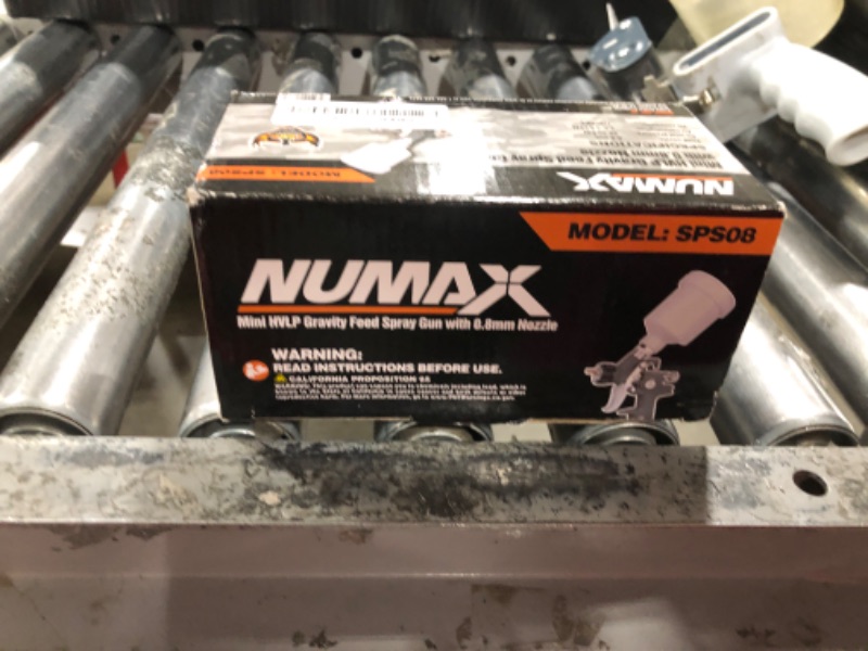 Photo 1 of NuMax SPS08 Pneumatic 0.8mm Tip Mini HVLP Gravity Feed Spray Gun with 125cc Plastic Cup