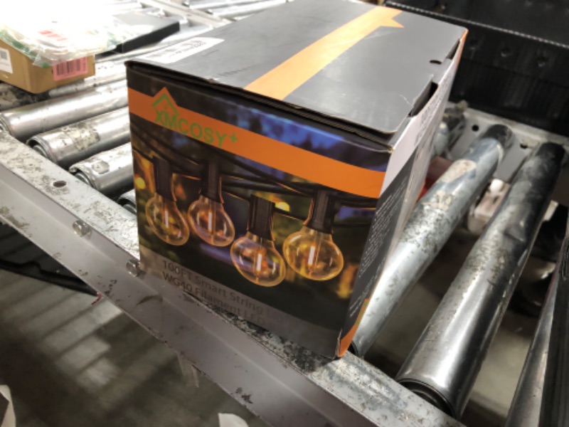 Photo 1 of XMCOSY+ Outdoor String Lights, Smart Patio Lights 100Ft Dimmable Outdoor Lights Warm White, 50 G40 LED Bulbs, WiFi String Lights for Outside, Work with Alexa, APP Control, Waterproof Extendable