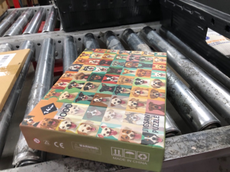 Photo 1 of 1000 Pieces Jigsaw Puzzles for Adults - Vibrant Dog Faces - Fun and Challenging Dog Puzzle for Family and Friends - Challenging Puzzle Perfect for Game Nights (19.7x27.6 in)