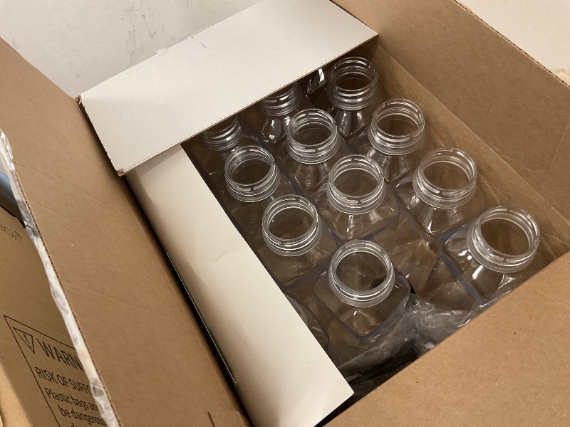 Photo 3 of DECADORN 12oz 20pcs Juice Bottles With Caps - MADE IN USA Juice Containers With Lids For Fridge - Juicer Bottles With Tamper Evident Caps, Shatterproof, BPA-Free, Leak proof, Disposable & Recyclable