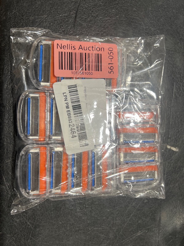 Photo 1 of 16 Count Razor Blade Refills, Compatible with Fusion5 Razor, Long-Lasting Sharpness and Skin-Friendly Shaving - Orange Edition