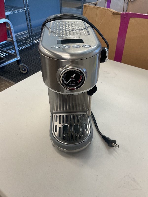 Photo 1 of HiBREW H10B - 51mm Espresso Machine - Temperature & Cup Volume Adjustable at will - With Intelligent Display Screen & Pressure Gauge - Stainless Steel Body