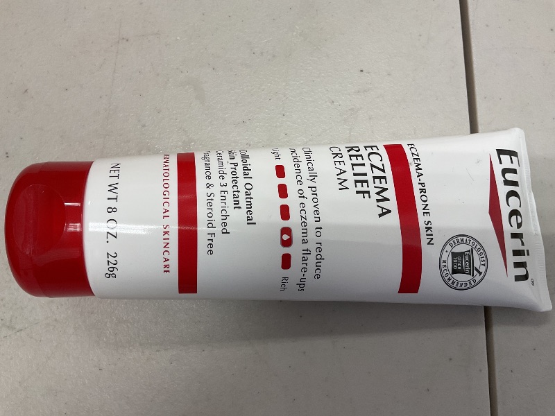 Photo 1 of Eucerin Eczema Relief Cream, Full Body Lotion, Moisturizing Eczema Cream with Colloidal Oatmeal (Skin Protectant) and Ceramide 3, 8 Oz Tube