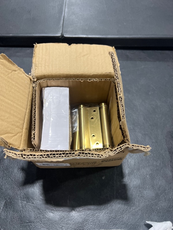 Photo 1 of 4Pcs 2 Pairs 4" Double Action Spring Hinge Stainless Steel Cafe Saloon Door Swing Self Closing Brass with Screws