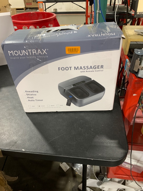 Photo 1 of MOUNTRAX Foot Massager Machine with Heat, Gifts for Women Men, Shiatsu Foot Massager with Remote Control, Deep Kneading and Soothing Heat, Fits Feet Up to Men Size 12 (Black)