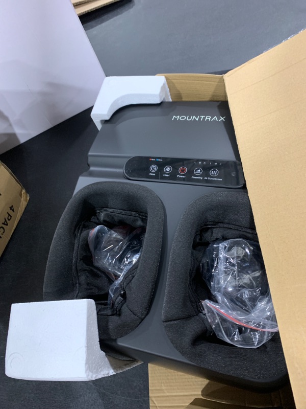 Photo 1 of MOUNTRAX Foot Massager Machine with Heat, Gifts for Women Men, Shiatsu Foot Massager with Remote Control, Deep Kneading and Soothing Heat, Fits Feet Up to Men Size 12 (Black)