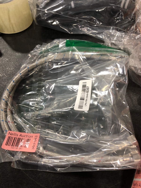 Photo 1 of JJUNW 3/8" Female Compression Thread, 24" Bathroom Faucet Hose, Braided Nylon Water Supply Line M10 Male Connector 2Pcs Sink Hose Attachment for Faucet to Water Supply