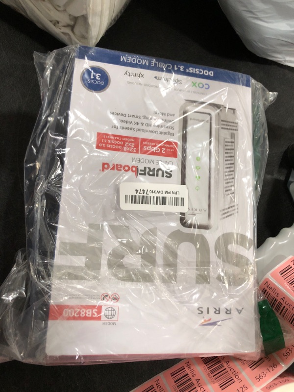 Photo 1 of ARRIS (SB8200) - Cable Modem - Fast DOCSIS 3.1 32x8 Gigabit Cable Modem , Approved for Comcast Xfinity, Cox, Charter Spectrum, & more | 1 Gbps Max Internet Speed, 4 OFDM Channels