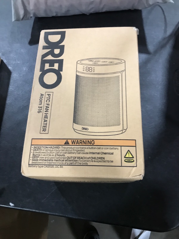Photo 1 of Dreo Space Heater, Portable Electric Heaters for Indoor Use with Thermostat and Remote, 2024 Upgraded, Digital Display, 12H Timer, 5 Mode, 1500W PTC Ceramic Fast Safety Heat for Office Bedroom Home