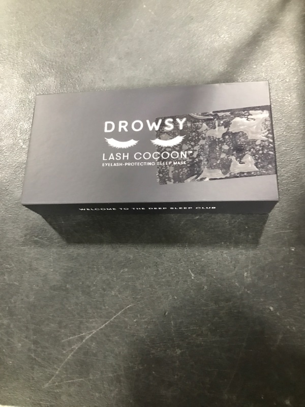 Photo 1 of DROWSY Eyelash Protecting Silk Sleep Mask for Natural Lashes & Extensions. Deep Eye Cups, Zero Pressure, Total Blackout, Full Wraparound (Midnight Blue)