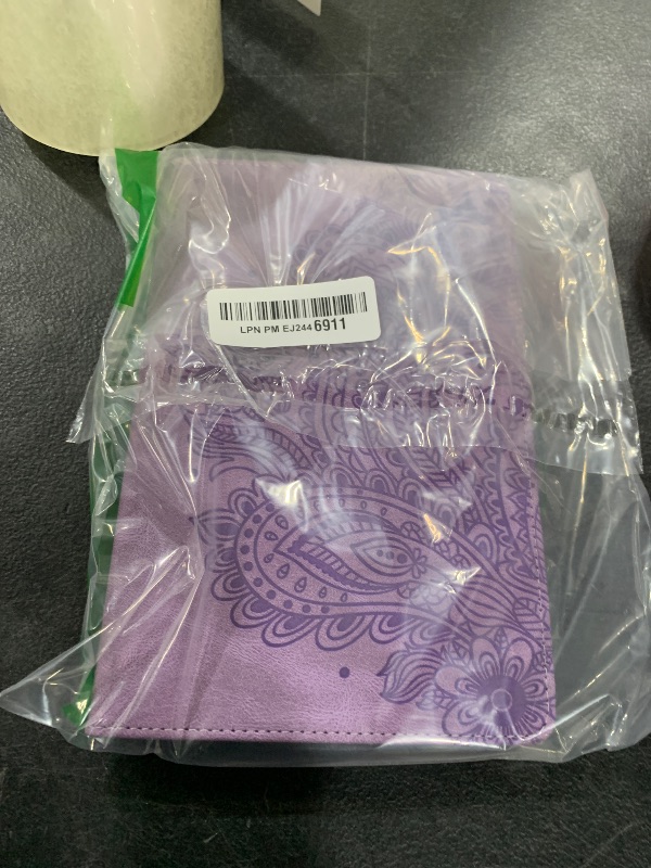 Photo 1 of VODEFOX Case for Lenovo Tab M9 Cover 9.0 inch (TB-310FU,2023 Released),Embossed Design Peacock Floral PU Leather Flip Stand Case with Elastic Band for Lenovo Tab M9 Tablet - Purple